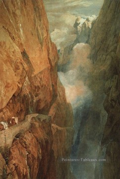 Le Passage du St Gothard 1804 romantique Turner Peinture à l'huile